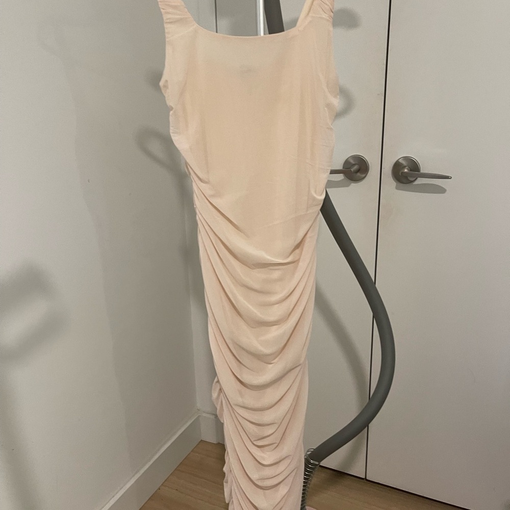 Mesh Midi Beige Dress 🌻